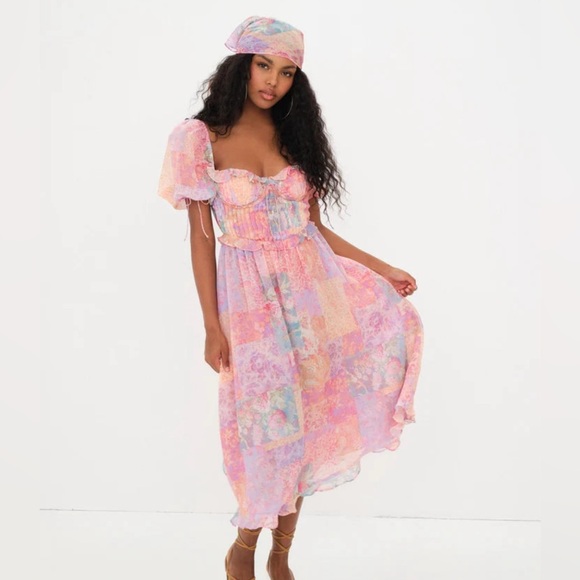 For Love and Lemons Odessa Midi Dress - Picture 3 of 8